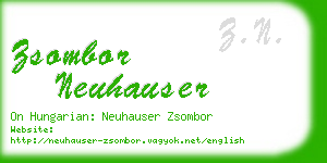 zsombor neuhauser business card